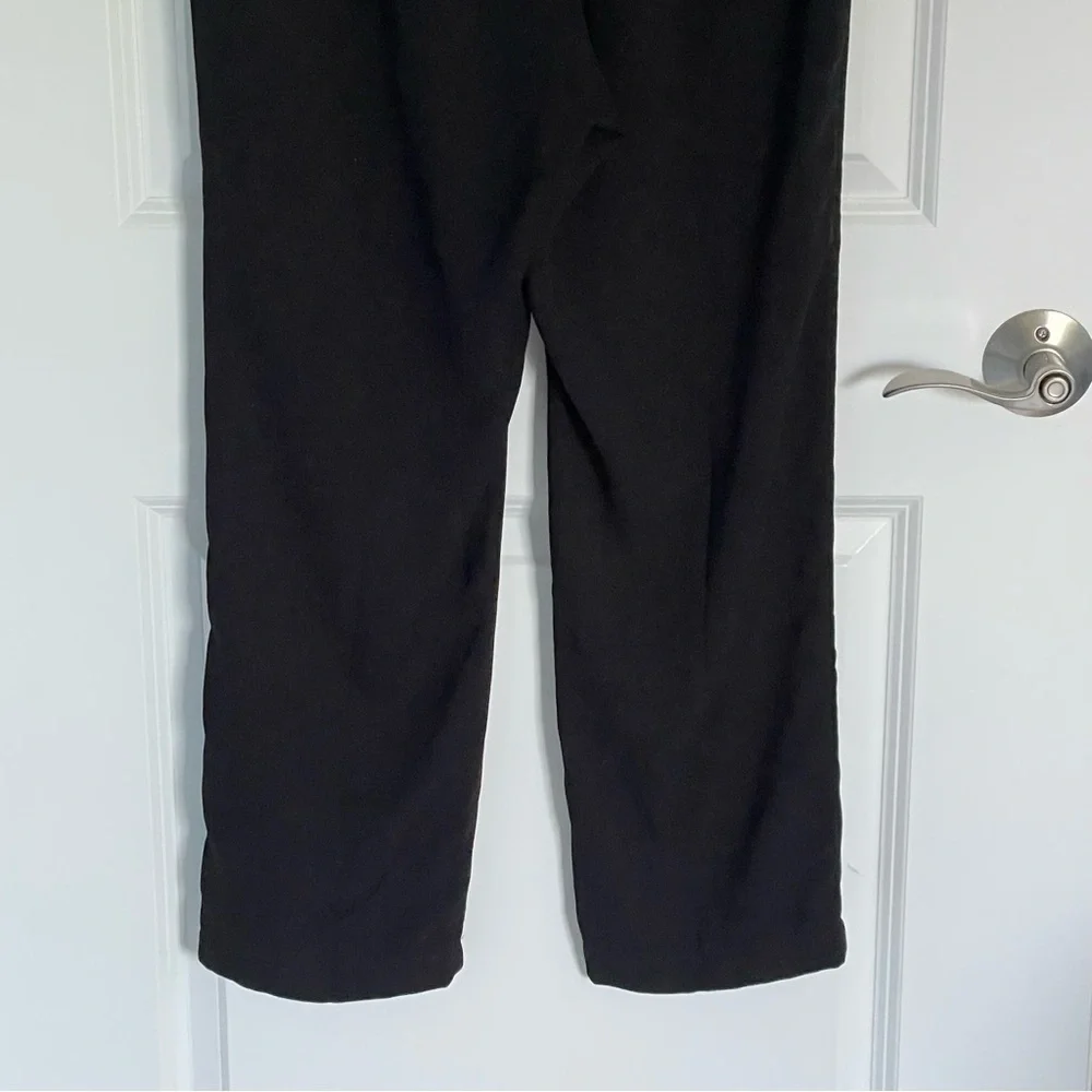 J. Crew Black V-neck Cuffed Short Sleeve Camp-Shirt Jumpsuit - 47207